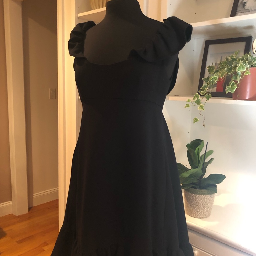Milly Wool Ruffle Dress